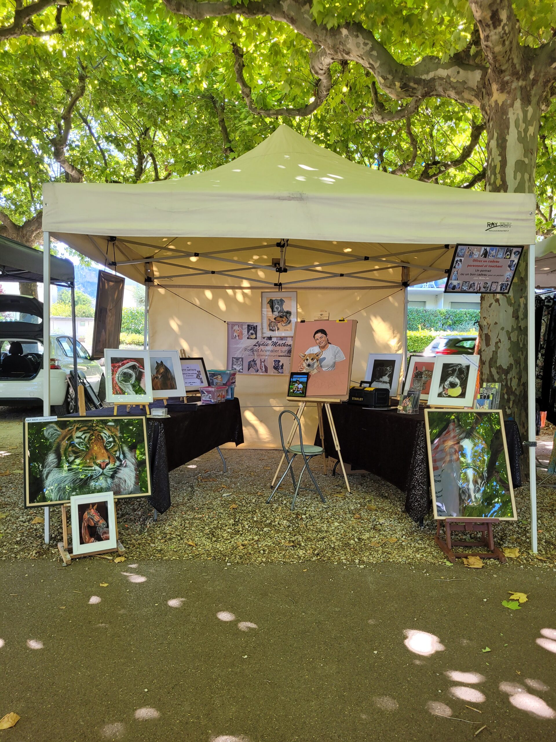 portrait sur commande stand lydie mathon art