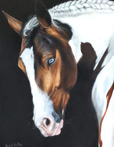 Portrait au pastel sec